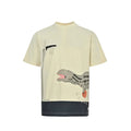 Gucci Cream & Navy Iguana Basketball Colorblock Graphic Tee