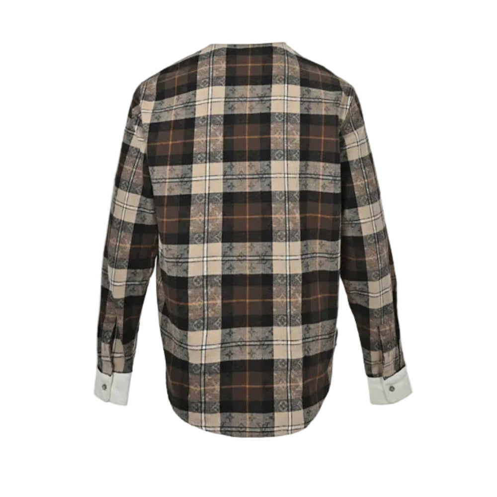 Louis Vuitton Monogram Tartan Flannel Shirt – Brown / Cream