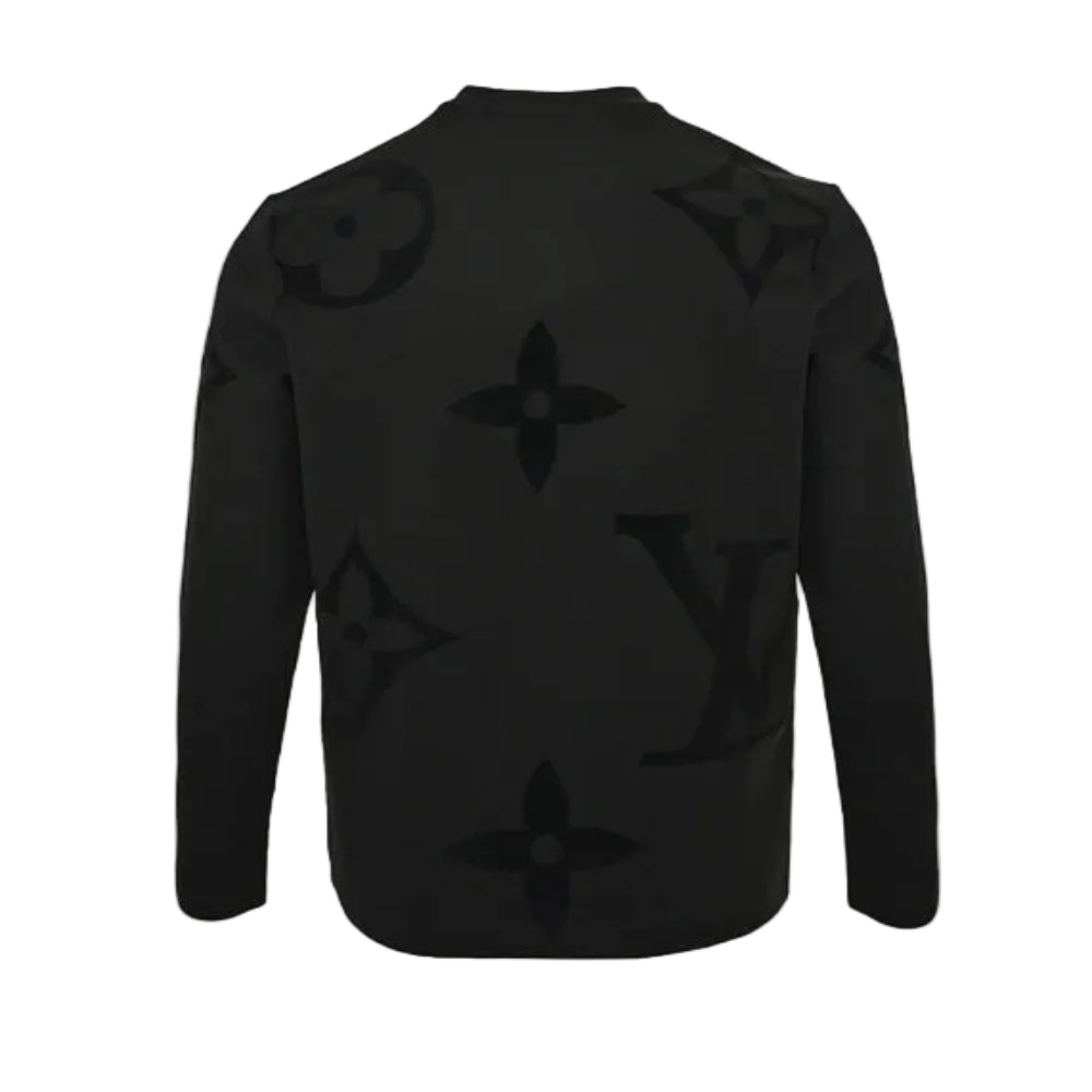 Louis Vuitton Giant Monogram Tonal Jacquard Knit Top – Black