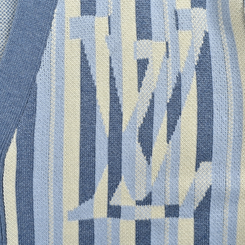 Louis Vuitton Monogram Jacquard Stripe Knit Cardigan – Blue