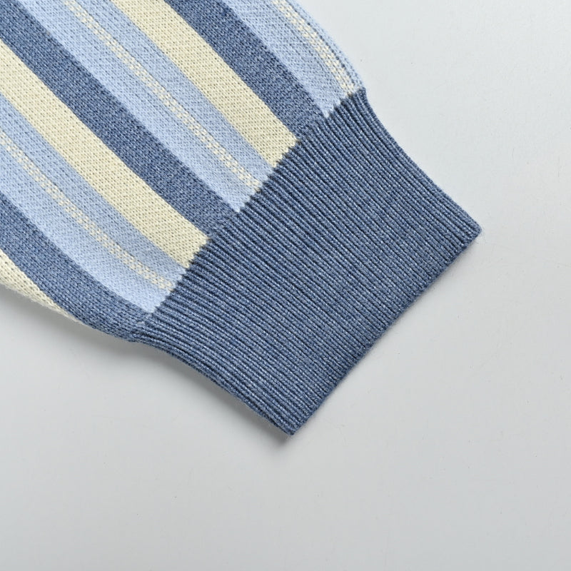 Louis Vuitton Monogram Jacquard Stripe Knit Cardigan – Blue