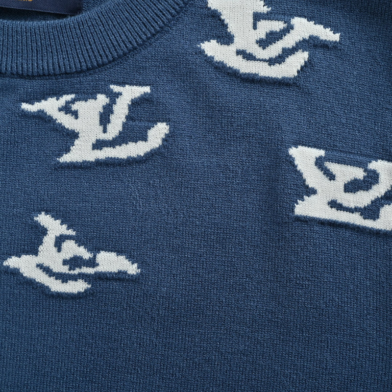 Louis Vuitton Flying Monogram Knit Sweater – Steel Blue