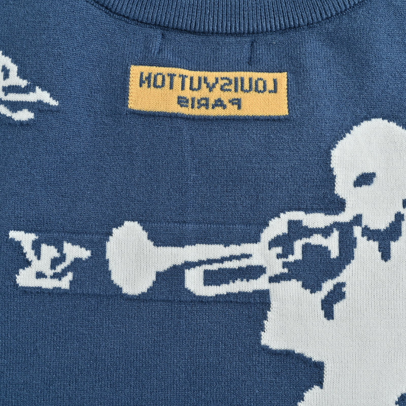 Louis Vuitton Flying Monogram Knit Sweater – Steel Blue