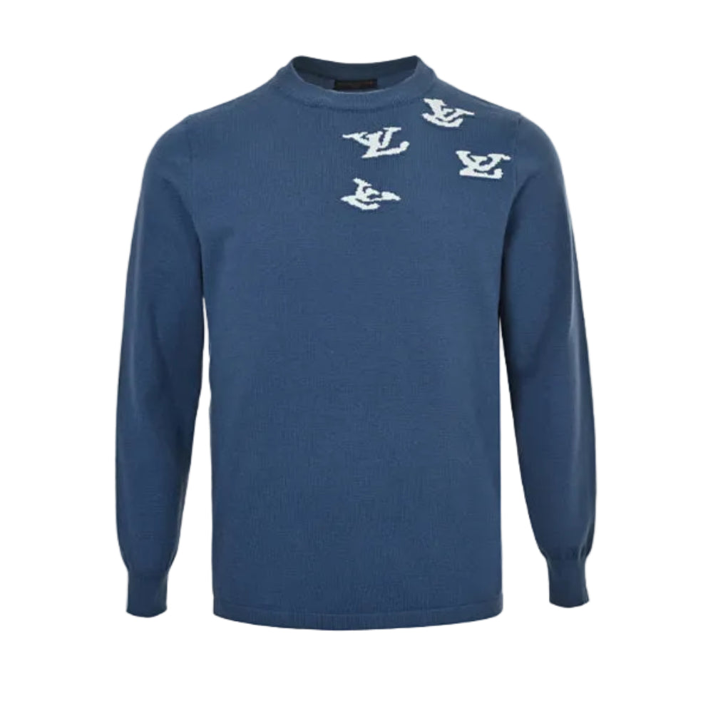 Louis Vuitton Flying Monogram Knit Sweater – Steel Blue