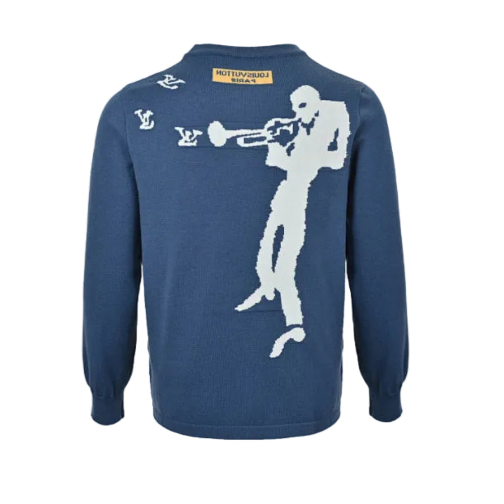 Louis Vuitton Flying Monogram Knit Sweater – Steel Blue