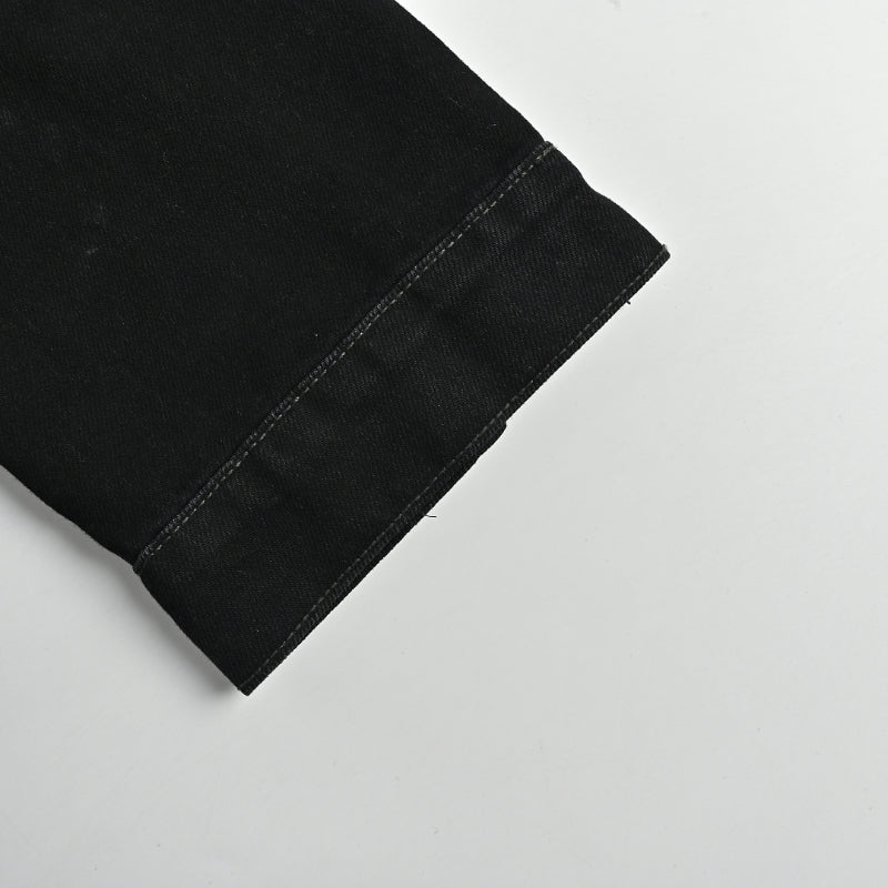 Louis Vuitton Tonal Monogram Mixed-Media Denim Trucker Jacket – Black