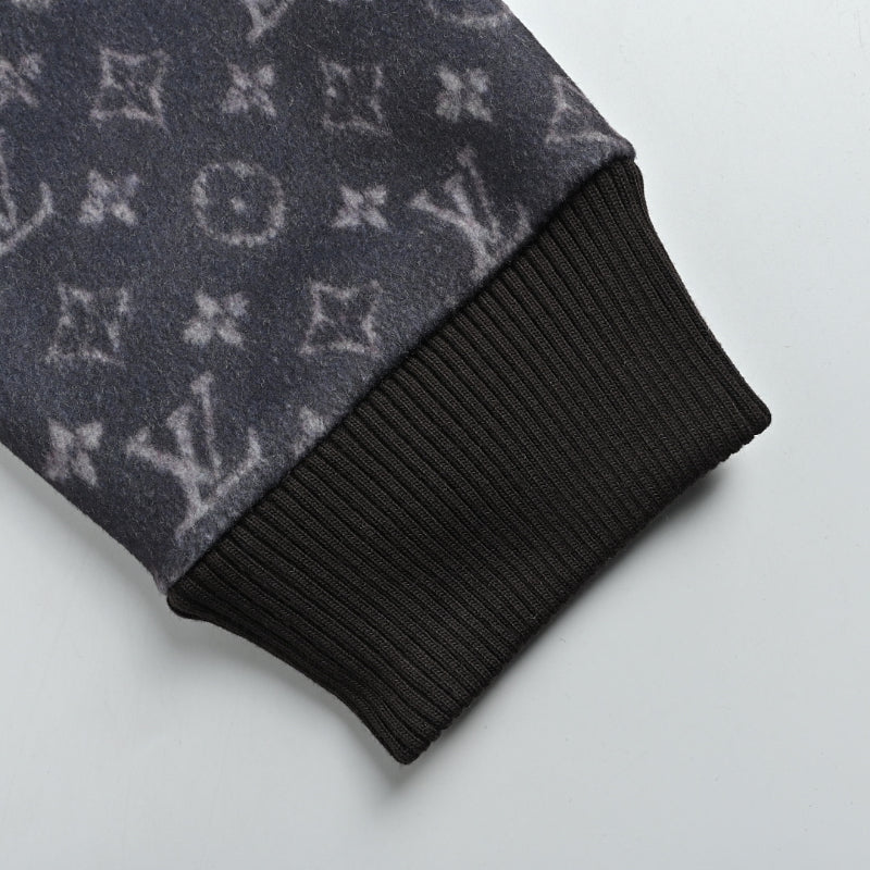 Louis Vuitton Monogram Argyle Check Gradient Hooded Pullover – Navy / Charcoal