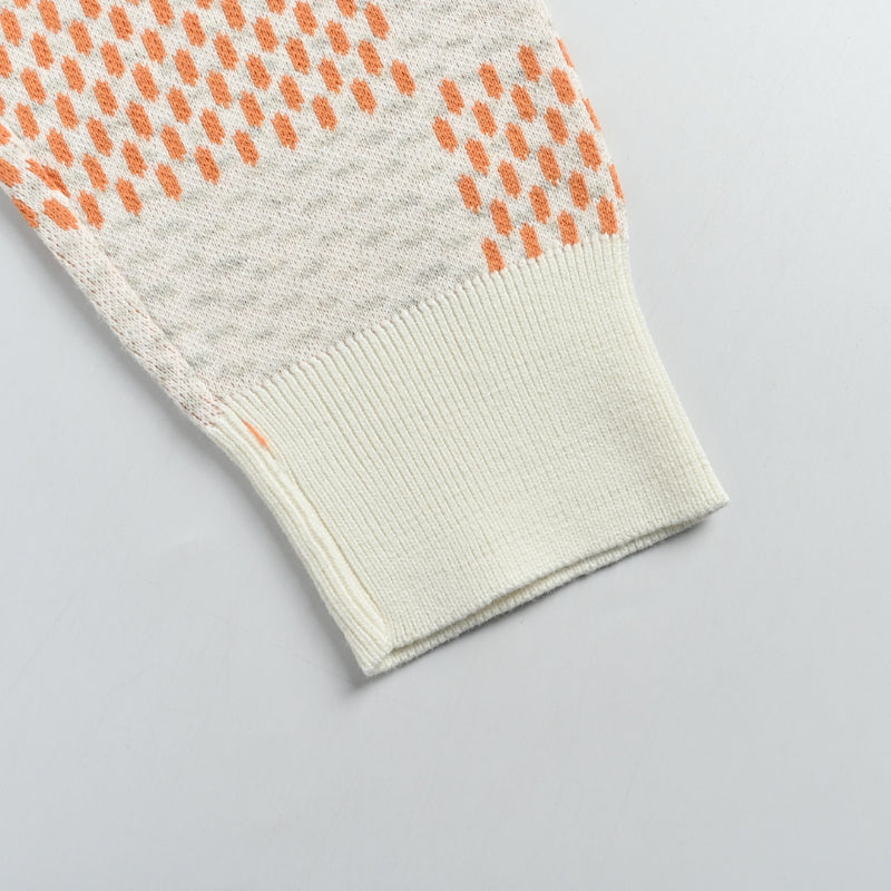 Louis Vuitton Giant Damier Jacquard Knit Sweater – Cream & Orange