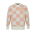 Louis Vuitton Giant Damier Jacquard Knit Sweater – Cream & Orange