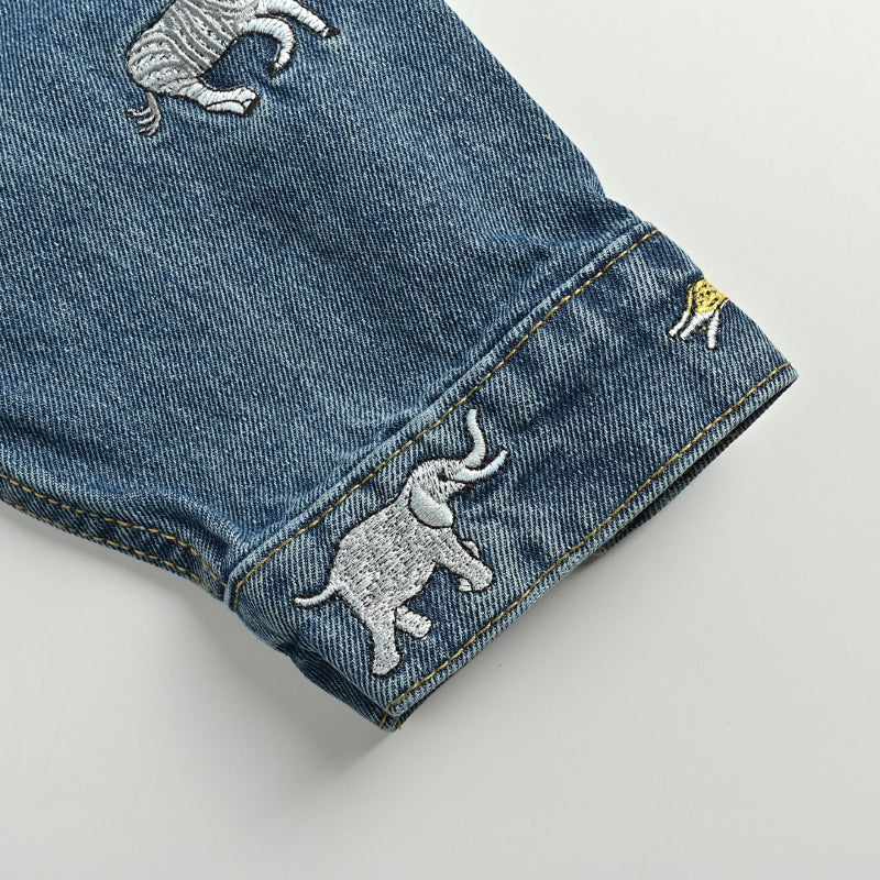Louis Vuitton Safari Animal Allover Embroidery Denim Jacket – Mid Blue