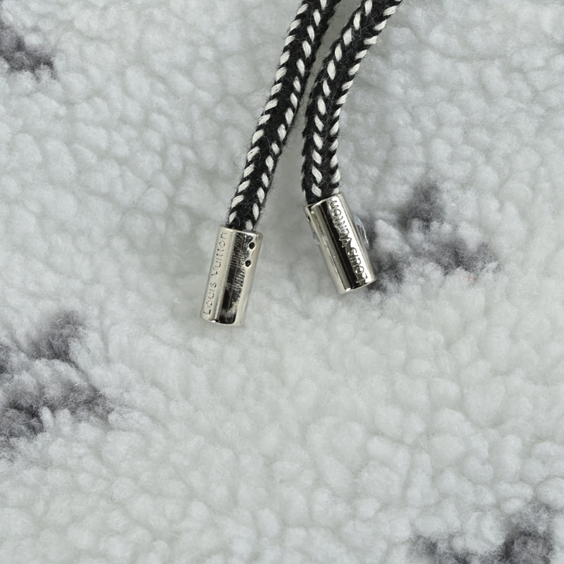 Louis Vuitton Monogram Gradient Sherpa Fleece Zip Jacket – White / Black