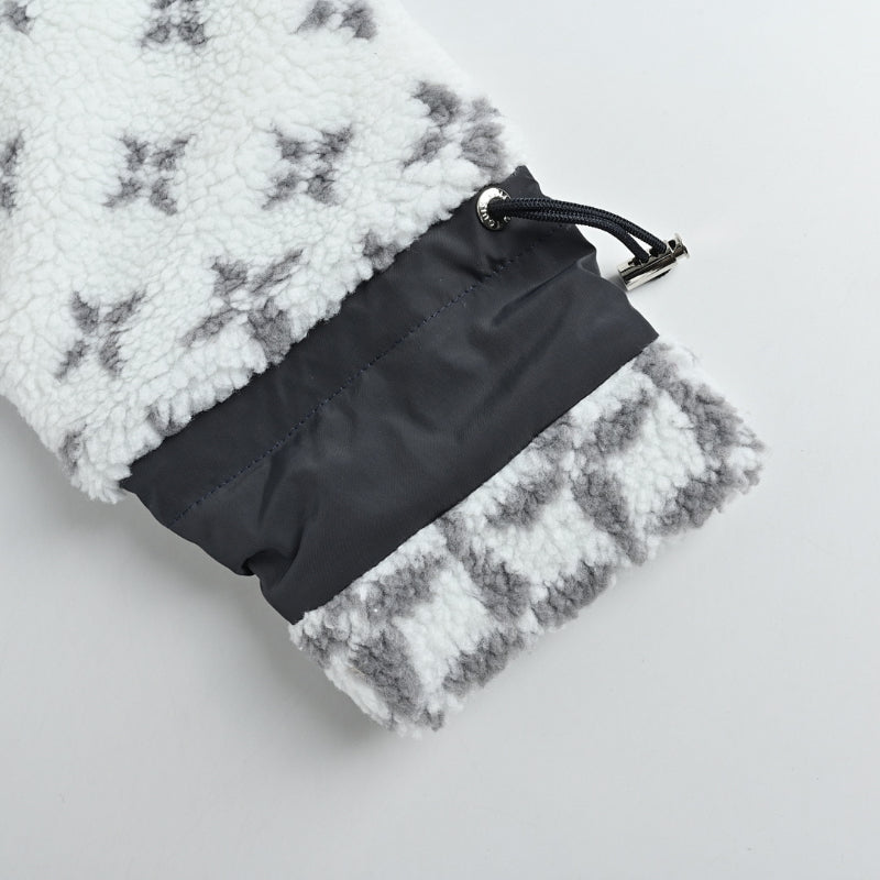 Louis Vuitton Monogram Gradient Sherpa Fleece Zip Jacket – White / Black