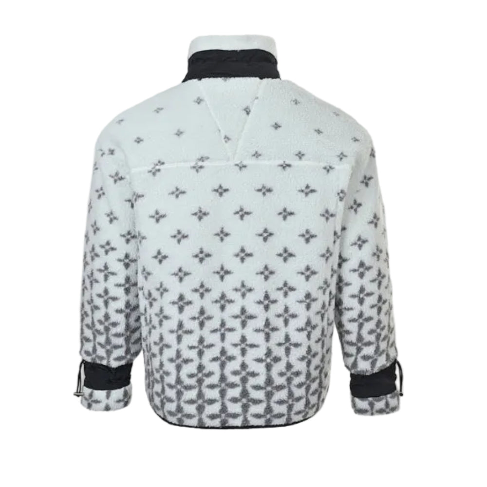Louis Vuitton Monogram Gradient Sherpa Fleece Zip Jacket – White / Black