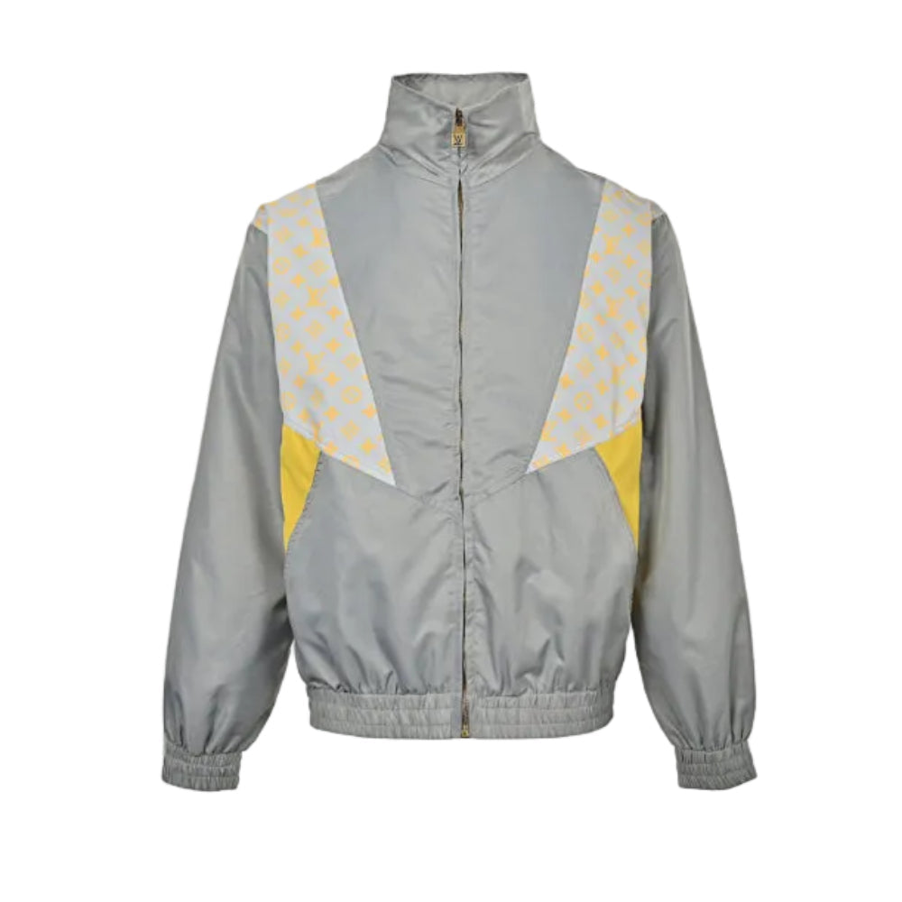 Louis Vuitton Monogram V-Panel Color Block Track Jacket – Grey / Yellow