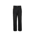 Louis Vuitton Leather Tab Wide-Leg Jeans — Black
