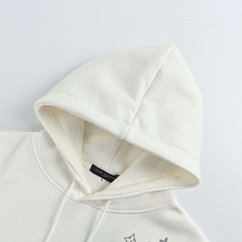 Louis Vuitton Monogram Diamond Scatter Embroidery Hoodie – Cream