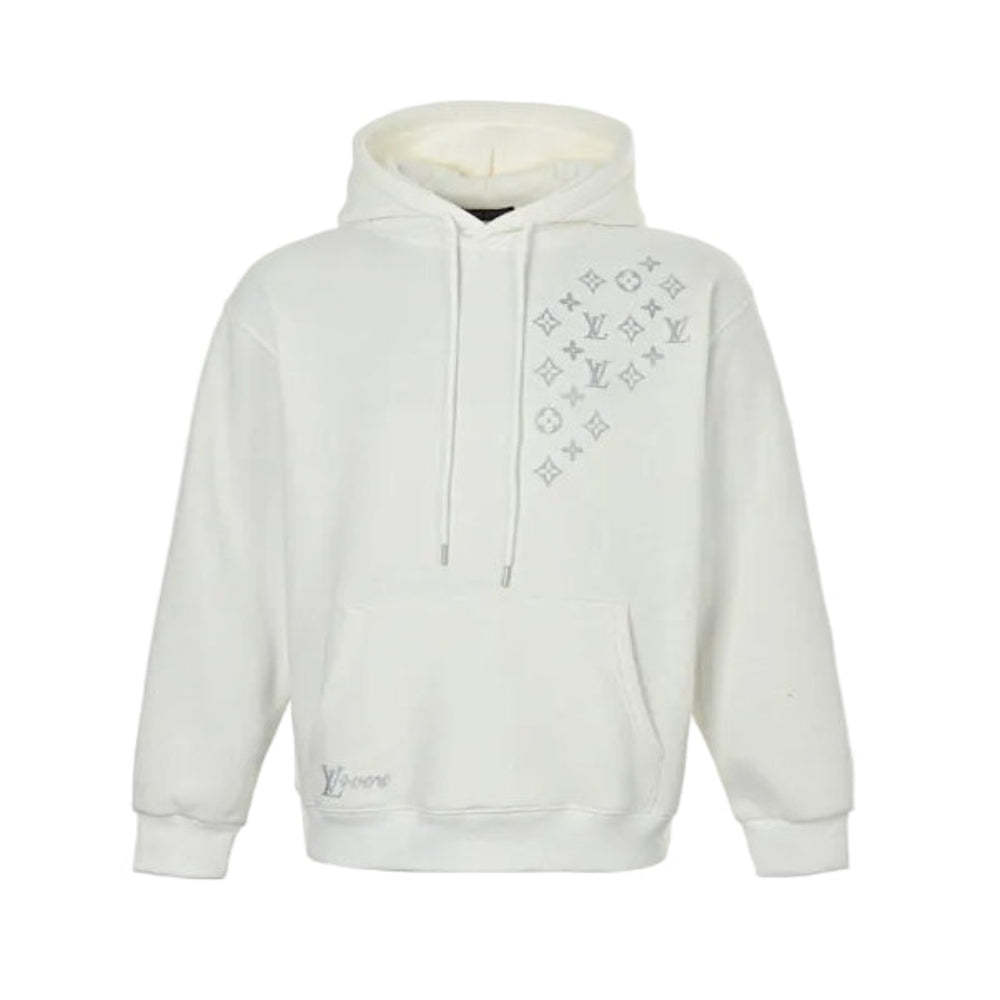 Louis Vuitton Monogram Diamond Scatter Embroidery Hoodie – Cream