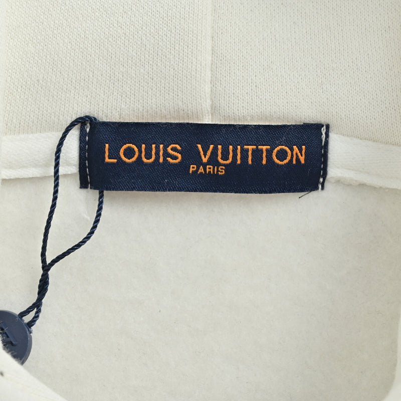 Louis Vuitton Label Minimal Hoodie – Cream