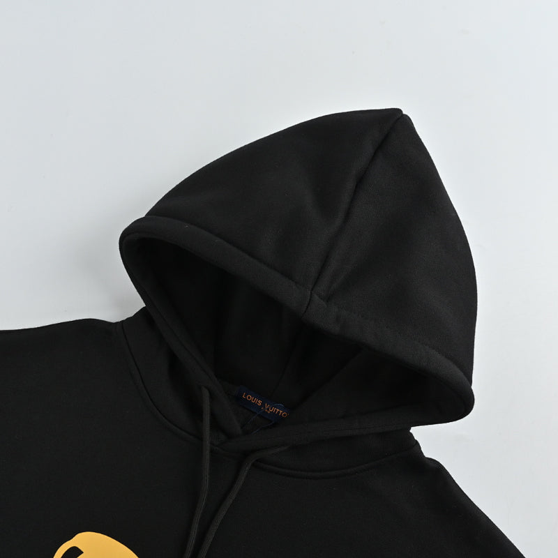 Louis Vuitton Coin Portrait Graphic Hoodie – Black