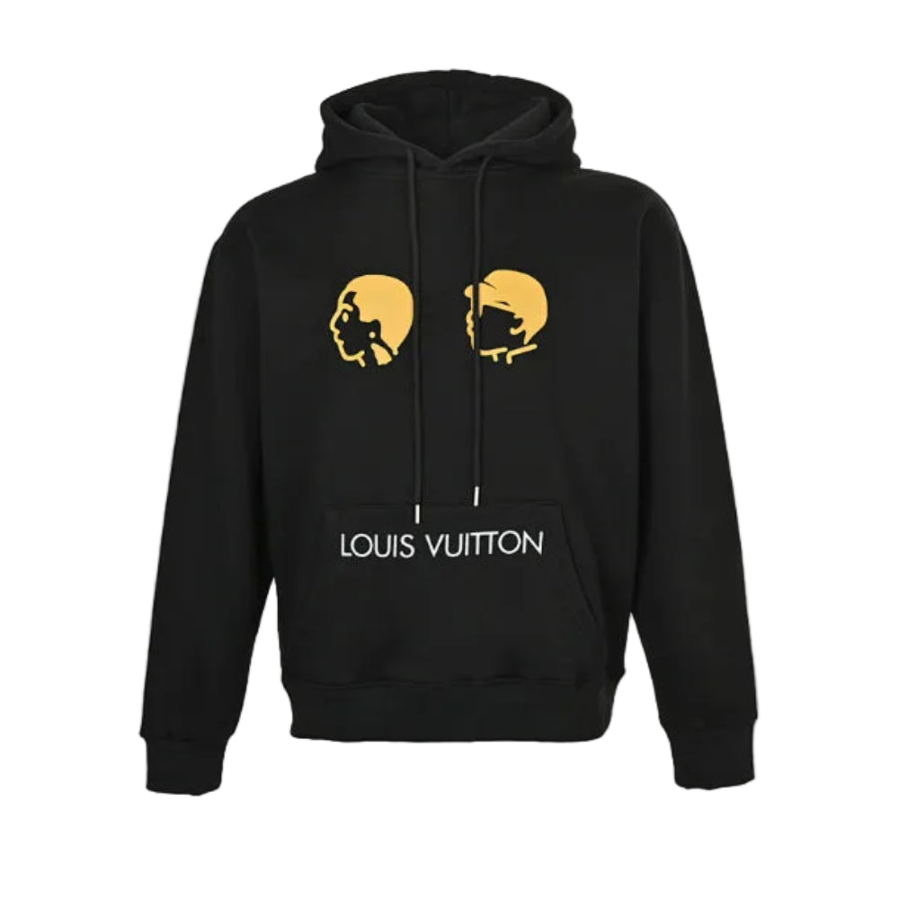 Louis Vuitton Coin Portrait Graphic Hoodie – Black