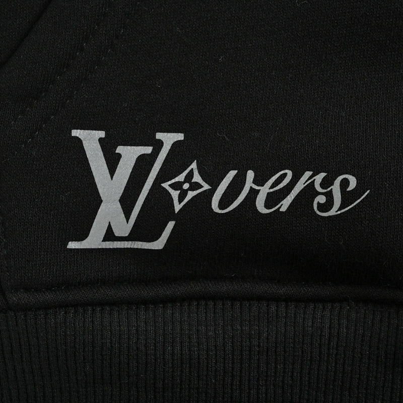 Louis Vuitton Monogram Diamond Scatter Embroidery Hoodie – Black