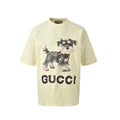 Gucci Butter Yellow Schnauzer Watercolor Graphic Tee