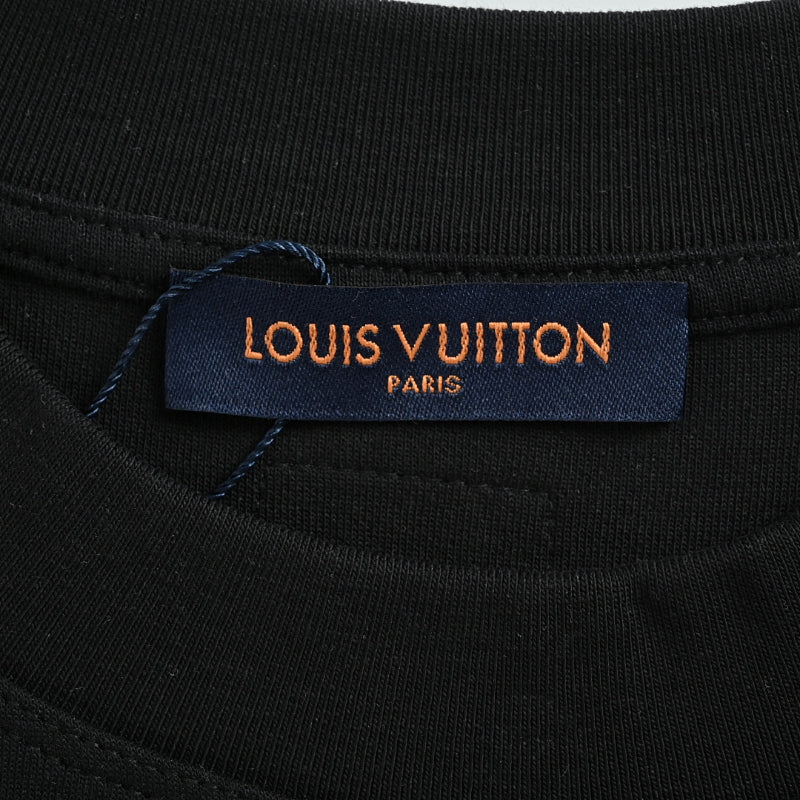Louis Vuitton Tonal Back Print Mock Neck Sweatshirt – Black