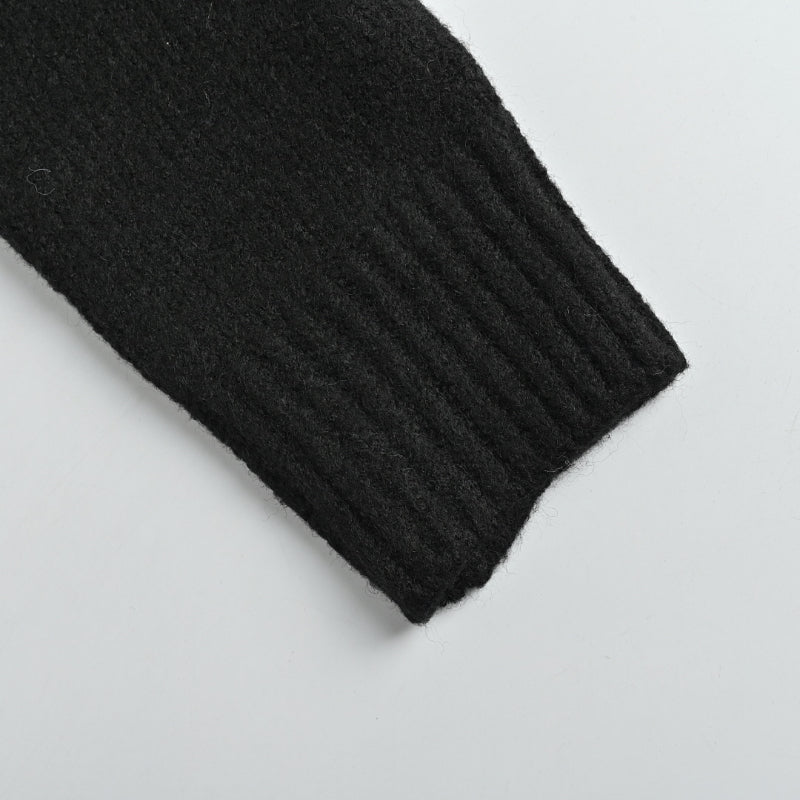 Louis Vuitton Oversized 3D Collegiate Logo Bouclé Knit Cardigan – Black