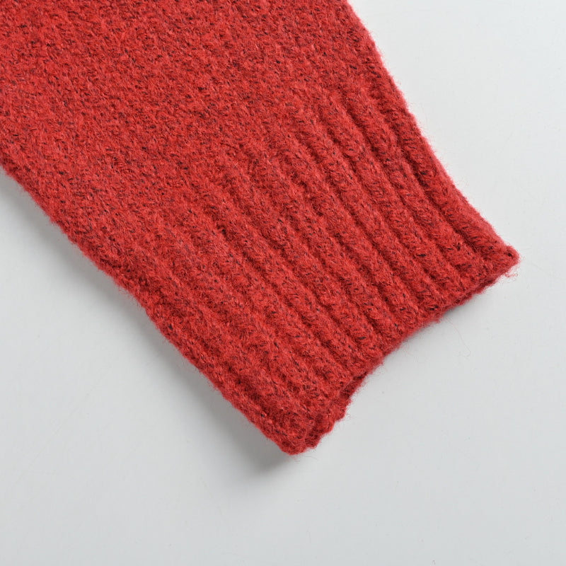 Louis Vuitton Oversized 3D Collegiate Logo Bouclé Knit Cardigan – Red