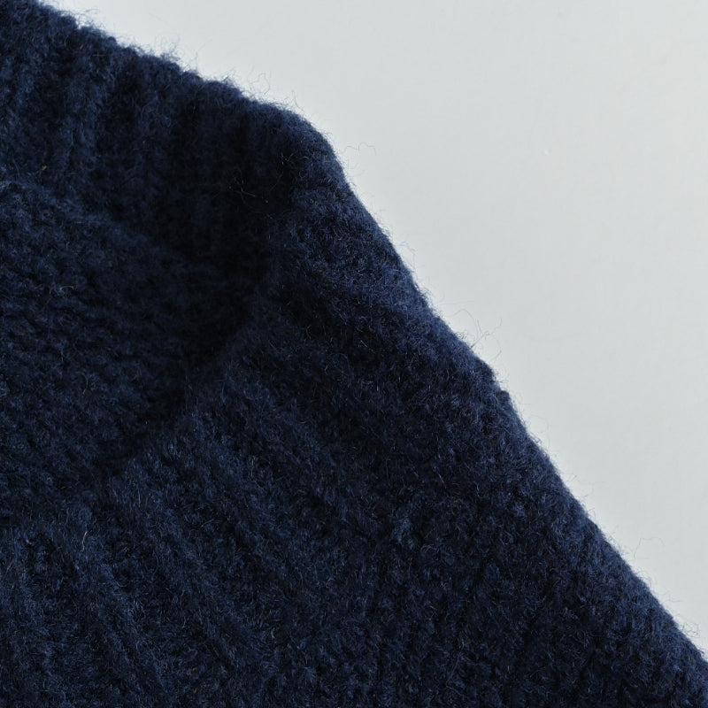 Louis Vuitton Oversized 3D Collegiate Logo Bouclé Knit Cardigan – Navy
