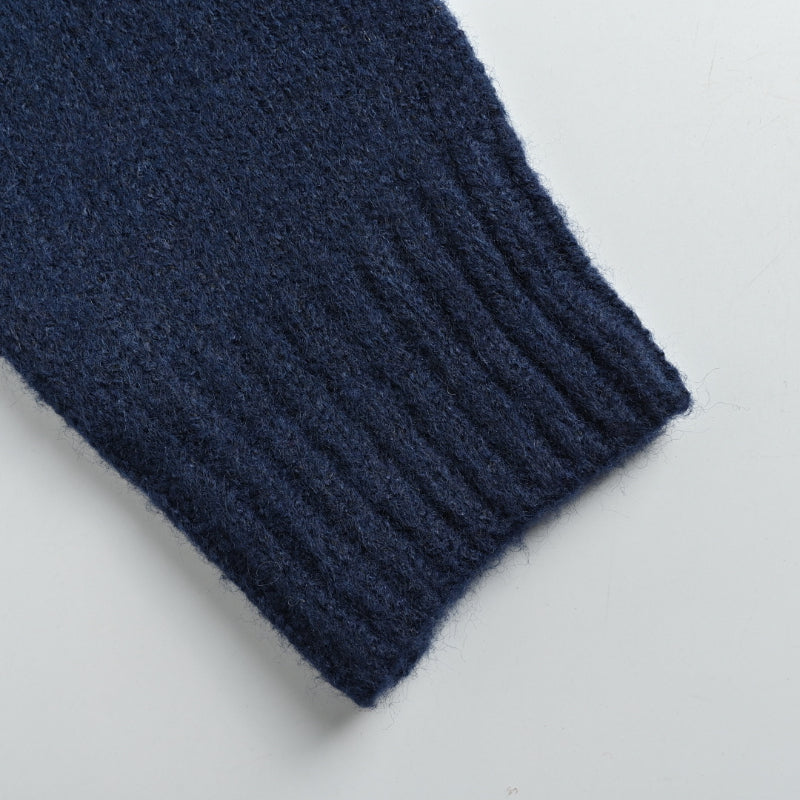 Louis Vuitton Oversized 3D Collegiate Logo Bouclé Knit Cardigan – Navy
