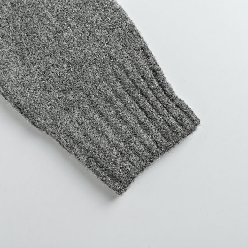 Louis Vuitton Oversized 3D Collegiate Logo Bouclé Knit Cardigan – Grey