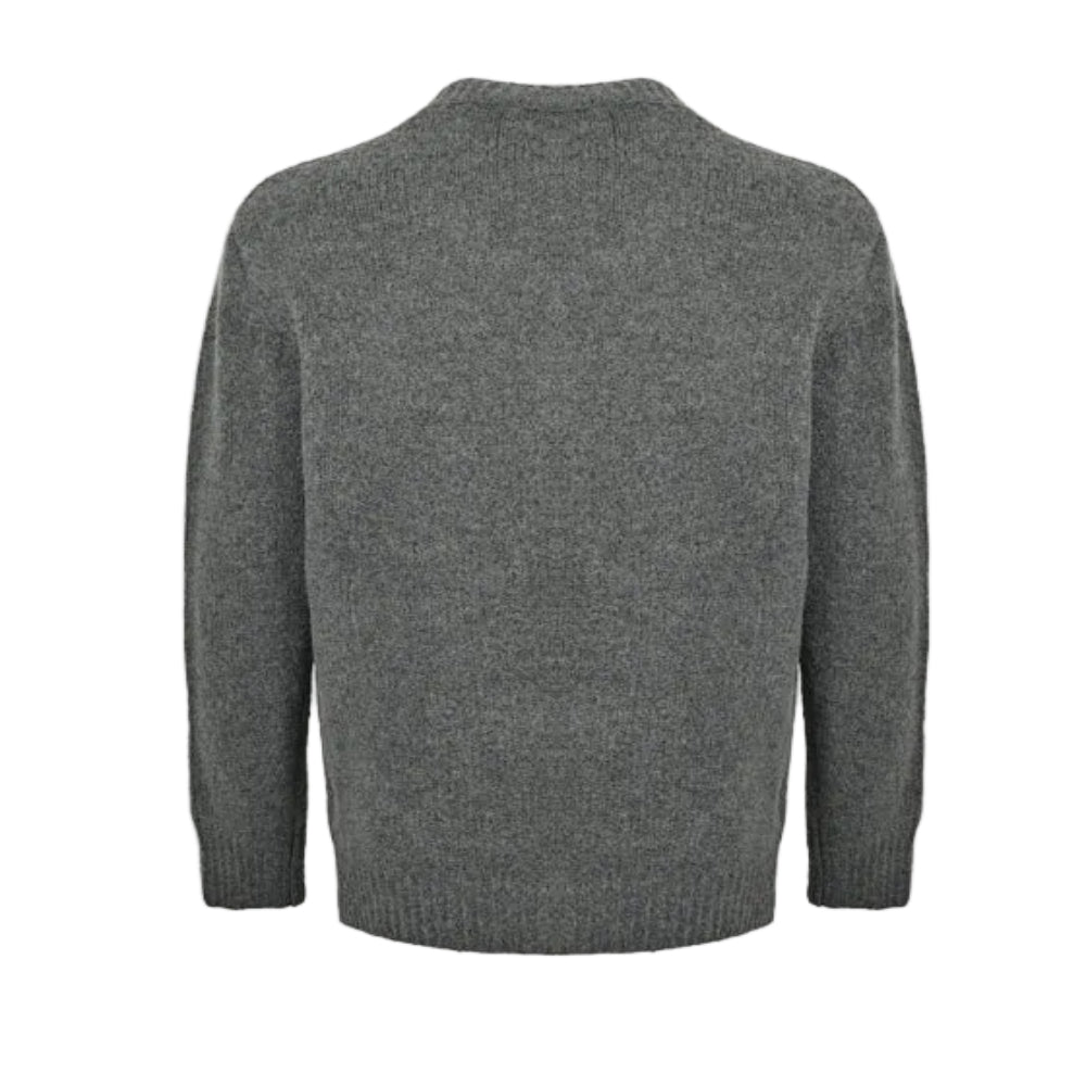 Louis Vuitton Oversized 3D Collegiate Logo Bouclé Knit Cardigan – Grey