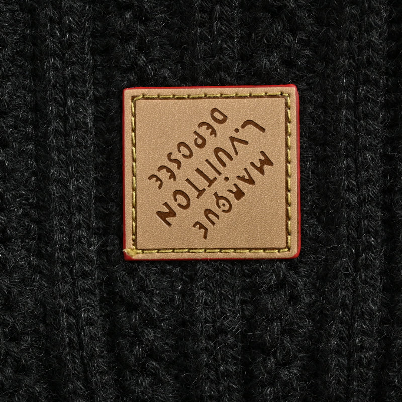 Louis Vuitton Shearling Collar Chunky Rib Knit Zip Jacket – Charcoal