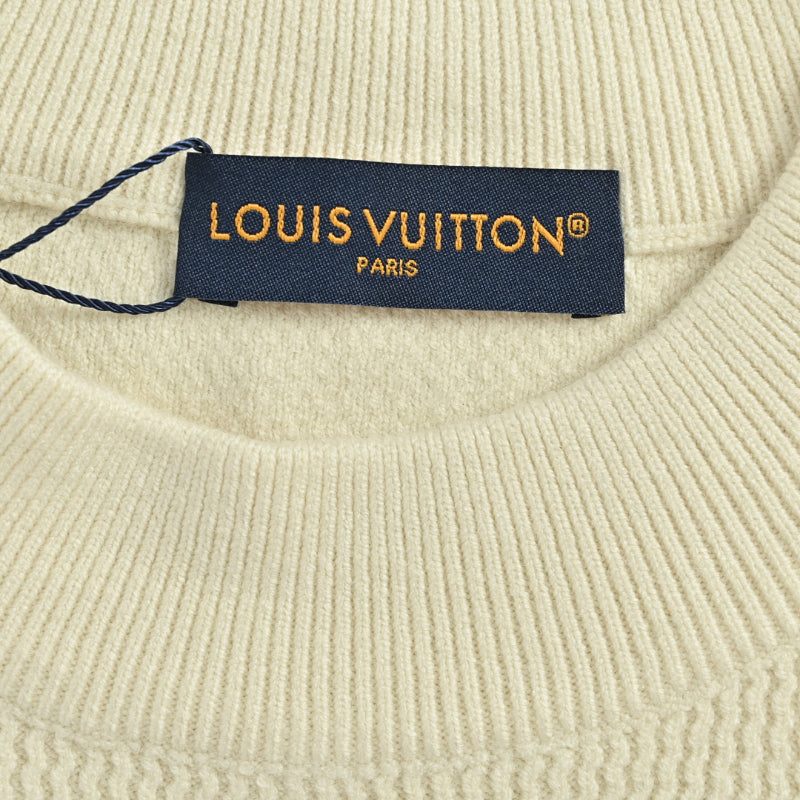 Louis Vuitton Monogram Belt Emblem Turtleneck Sweater – Cream