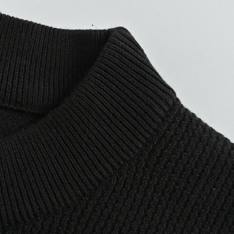 Louis Vuitton  Monogram Belt Emblem Turtleneck Sweater – Black