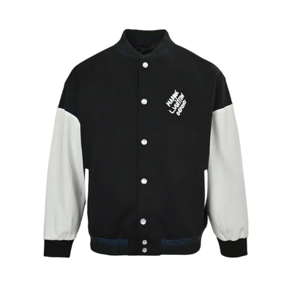 Louis Vuitton Marque Deposee Varsity Bomber Jacket – Black / White