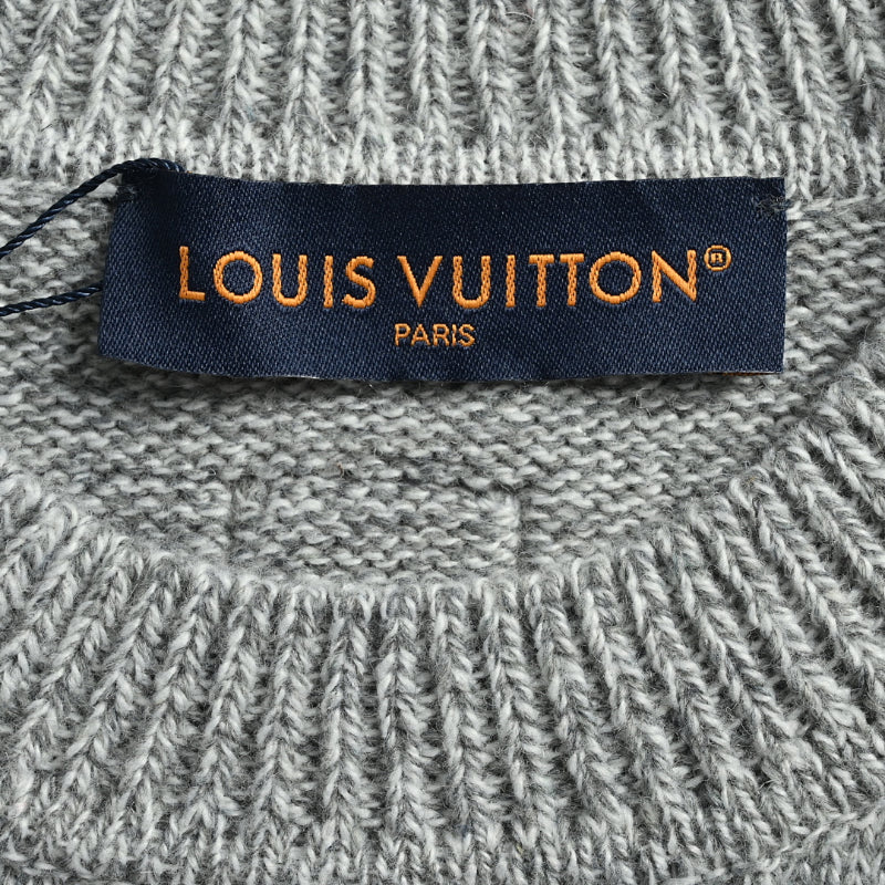 Louis Vuitton  Fox Jacquard Chunky Knit Sweater – Grey