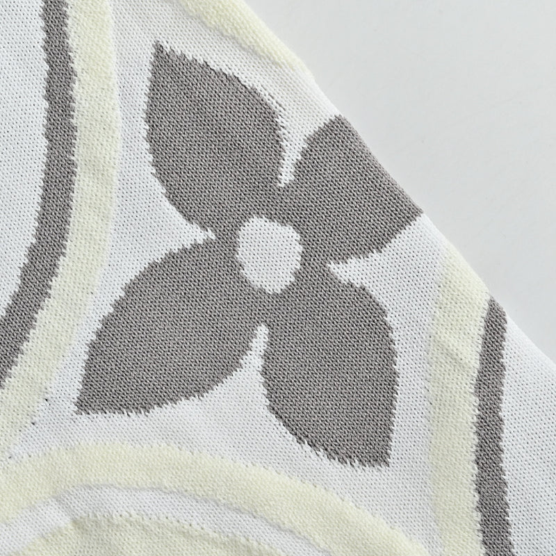 Louis Vuitton Tonal Logo Turtleneck Knit Top – Cream
