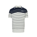 Gucci Navy & White Nautical Stripe Colorblock Knit Polo