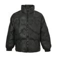 Louis Vuitton Monogram Embossed Leather Puffer Jacket – Black / Cream
