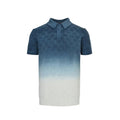 Gucci Navy-to-White Ombré GG Jacquard Knit Polo