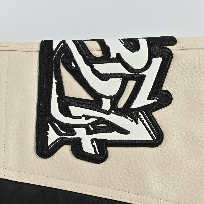 Louis Vuitton Calligraphy Graffiti Patch Varsity Jacket – Cream / Black