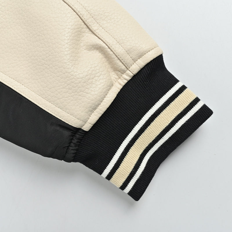 Louis Vuitton Calligraphy Graffiti Patch Varsity Jacket – Cream / Black
