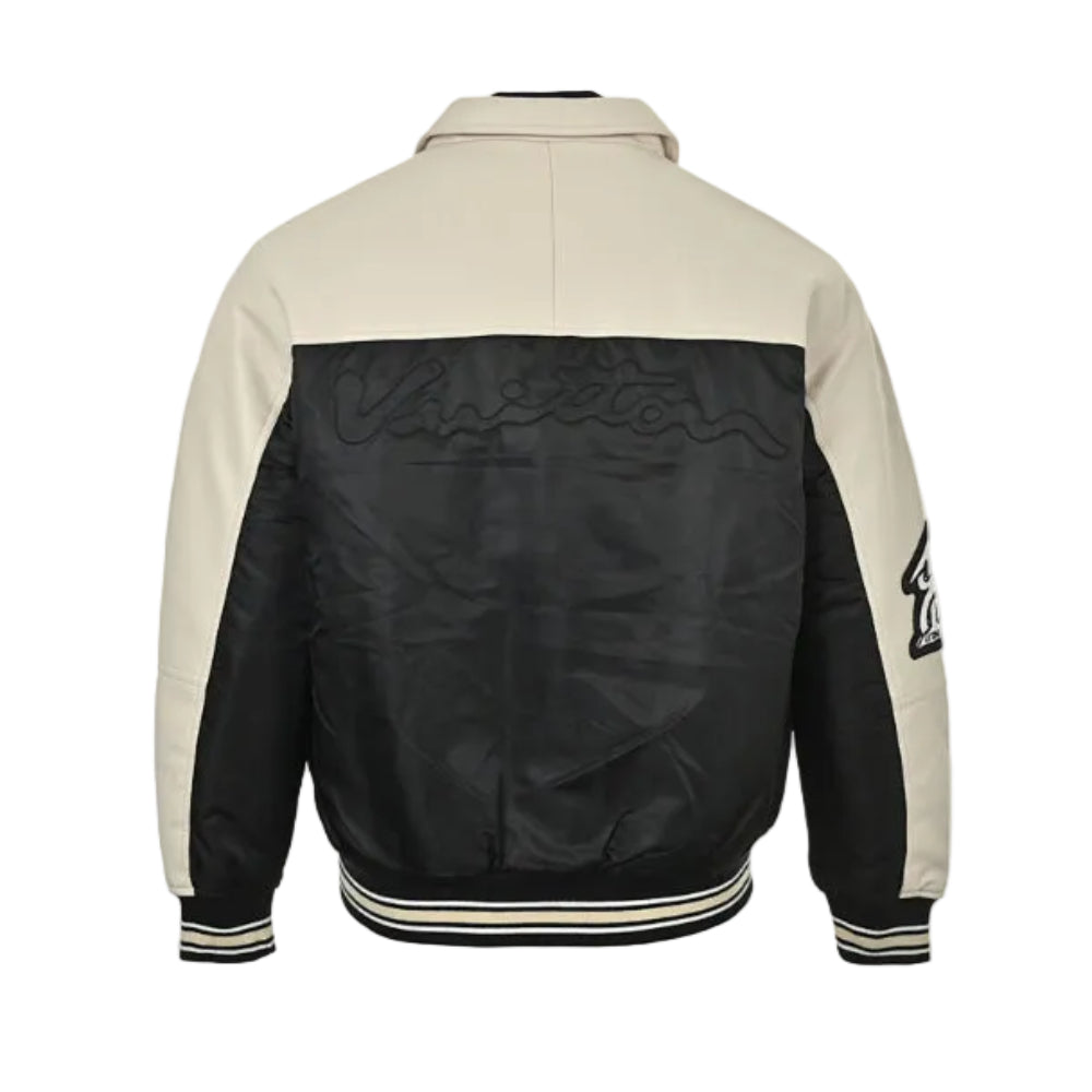 Louis Vuitton Calligraphy Graffiti Patch Varsity Jacket – Cream / Black