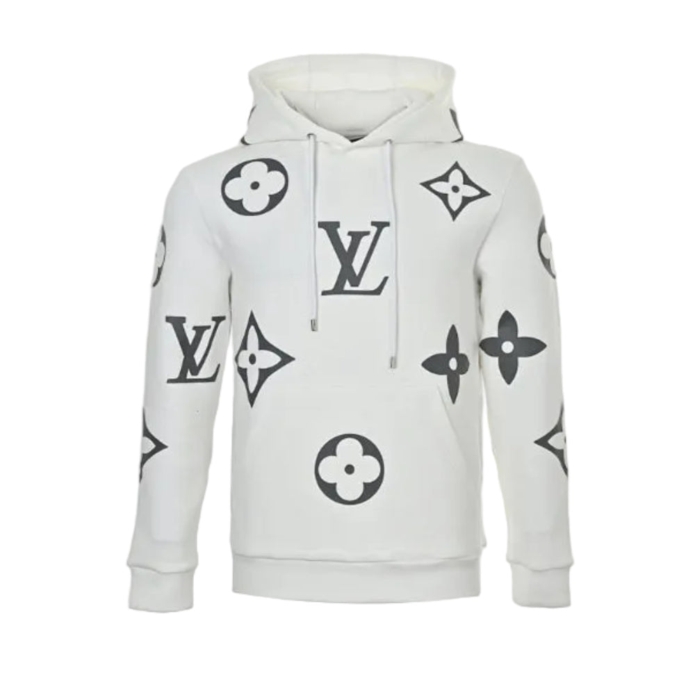Louis Vuitton Giant Monogram Scatter Print Hoodie – White