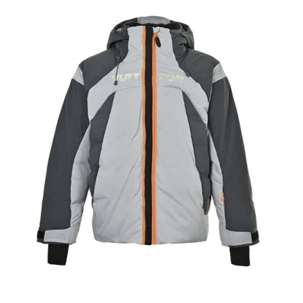 Louis Vuitton Giant Monogram Flower Color Block Hooded Puffer Jacket – Charcoal / Grey