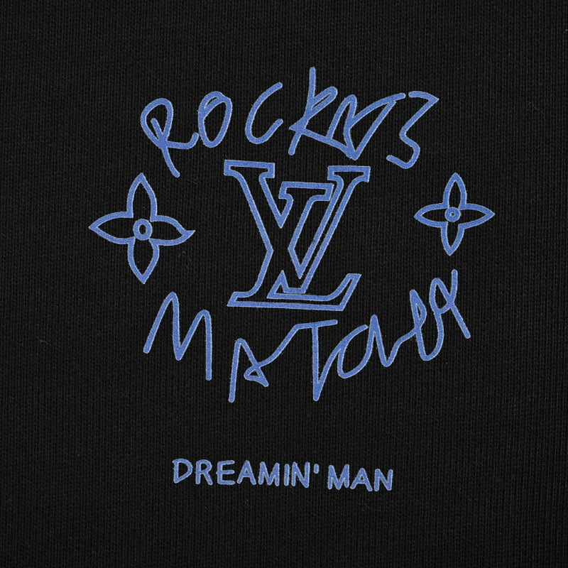 Louis Vuitton Graffiti Badge Back Print Crewneck – Black