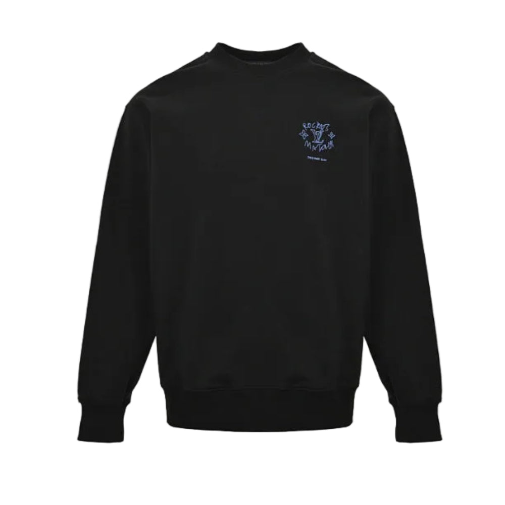 Louis Vuitton Graffiti Badge Back Print Crewneck – Black