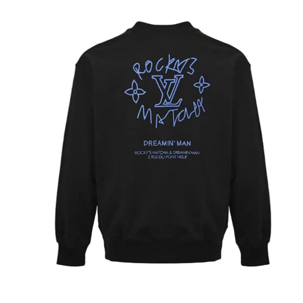 Louis Vuitton Graffiti Badge Back Print Crewneck – Black